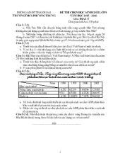 Đê thi chọn học sinh giỏi lớp 9 năm học 2015 - 2016 môn địa lý thời gian làm bài 150 phút